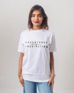 Female Printed Round Neck Half Sleeve T-Shirt-Adventures IN Imagination