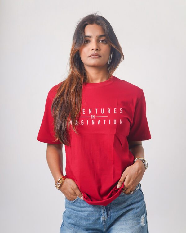 Female Printed Round Neck Half Sleeve T-Shirt-Adventures IN Imagination