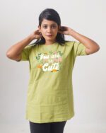 Female Printed Round Neck Half Sleeve T-Shirt-You are so cute