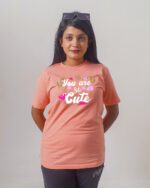 Female Printed Round Neck Half Sleeve T-Shirt-You are so cute