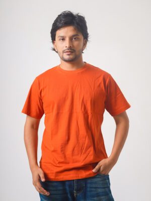 Round Neck Half Sleeve T-Shirt - Copper