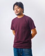 Round Neck Half Sleeve T-Shirt - Black