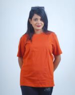 Female Round Neck Half Sleeve T-Shirt - Black