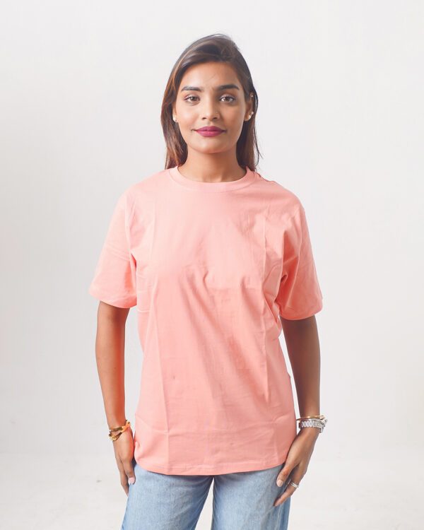 Female Round Neck Half Sleeve T-Shirt - Black