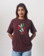 Female Printed Round Neck Half Sleeve T-Shirt-2 Butterfly