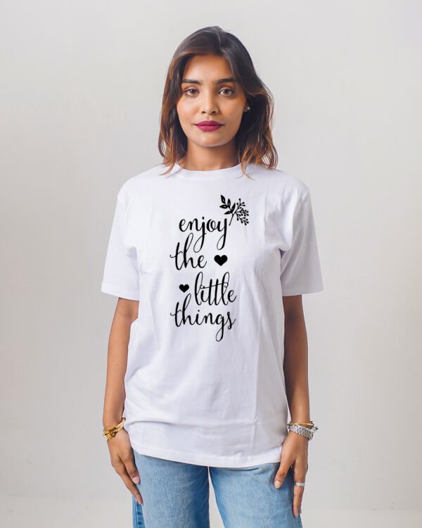 Female Printed Round Neck Half Sleeve T-Shirt-Eniety