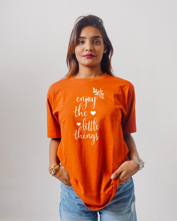 Female Printed Round Neck Half Sleeve T-Shirt-Eniety