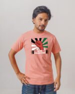 Men’s Printed Round Neck Half Sleeve T-Shirt- Save Palestine