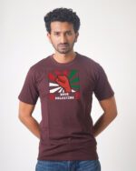 Men’s Printed Round Neck Half Sleeve T-Shirt- Save Palestine