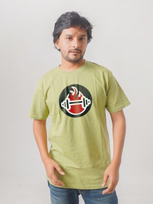 Men’s Printed Round Neck Half Sleeve T-Shirt- Gymnast