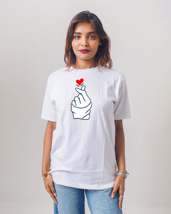 Female Printed Round Neck Half Sleeve T-Shirt-Hand