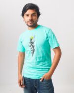 Men’s Printed Round Neck Half Sleeve T-Shirt- Hand With Paper