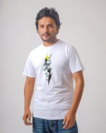 Men’s Printed Round Neck Half Sleeve T-Shirt- Hand With Paper