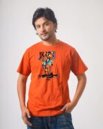 Men’s Printed Round Neck Half Sleeve T-Shirt- Liquids Color