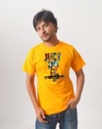 Men’s Printed Round Neck Half Sleeve T-Shirt- Liquids Color