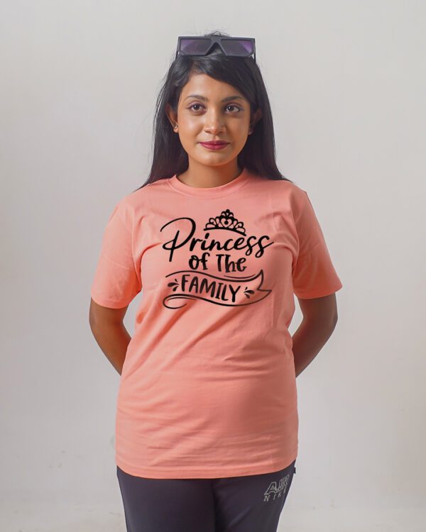 Female Printed Round Neck Half Sleeve T-Shirt-Prince Of The Family