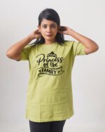 Female Printed Round Neck Half Sleeve T-Shirt-Prince Of The Family