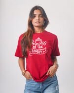 Female Printed Round Neck Half Sleeve T-Shirt-Prince Of The Family
