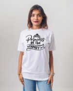 Female Printed Round Neck Half Sleeve T-Shirt-Prince Of The Family