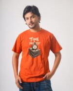 Men’s Printed Round Neck Half Sleeve T-Shirt- Time Money
