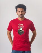 Men’s Printed Round Neck Half Sleeve T-Shirt- Time Money