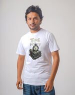 Men’s Printed Round Neck Half Sleeve T-Shirt- Time Money