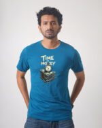 Men’s Printed Round Neck Half Sleeve T-Shirt- Time Money