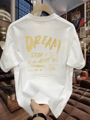 Unisex Oversized T-Shirt 100% Cotton, 220+ GSM  "Golden Dream" Tee