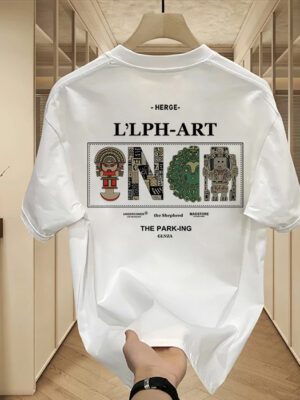 Unisex Oversized T-Shirt 100% Cotton, 220+ GSM “L’LPH-ART Tribal Graphic” Tee