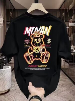 Unisex Oversized T-Shirt 100% Cotton, 220+ GSM“MOVAN Pocket Moner” Tee