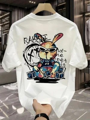 Unisex Oversized T-Shirt 100% Cotton, 220+ GSM “RABBIT Graphic” Tee