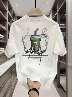Unisex Oversized T-Shirt 100% Cotton, 220+ GSM  "Urban Sips" Tee