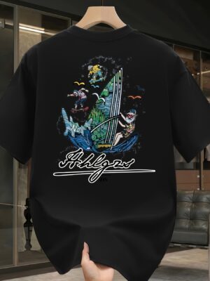 Unisex Oversized T-Shirt 100% Cotton, 220+ GSM"Wave Riders" Tee