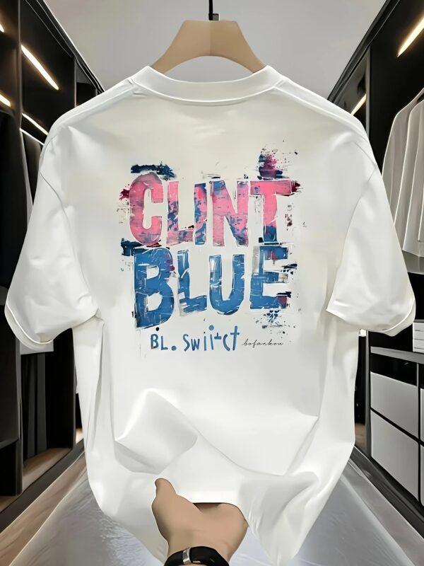 Unisex Oversized T-Shirt 100% Cotton, 220+ GSM  "Clint Blue" Tee