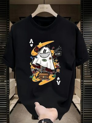 Unisex Oversized T-Shirt 100% Cotton, 220+ GSM "Cute Ghost" Tee
