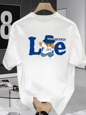 Unisex Oversized T-Shirt 100% Cotton, 220+ GSM  "Lee Space Bear" Tee
