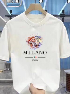 Unisex Oversized T-Shirt 100% Cotton, 220+ GSM  "Milano Italia" Tee