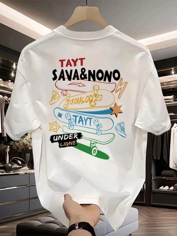 Unisex Oversized T-Shirt 100% Cotton, 220+ GSM  "Skateboard" Tee