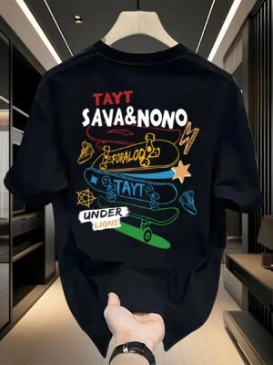 Unisex Oversized T-Shirt 100% Cotton, 220+ GSM  "Skateboard" Tee