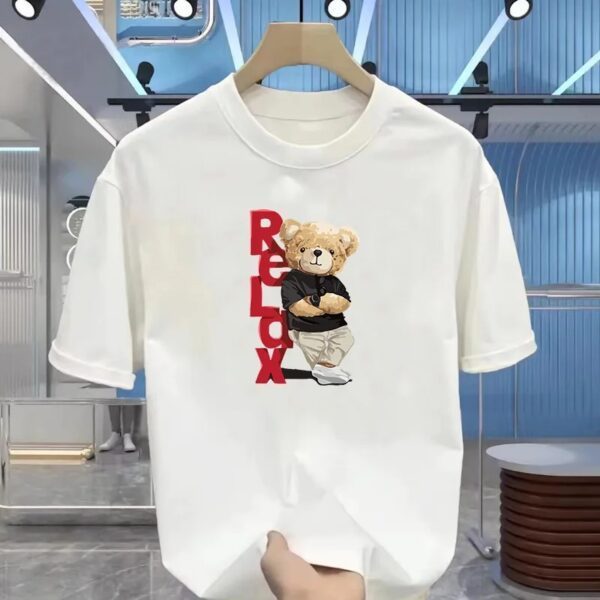 Unisex Oversized T-Shirt 100% Cotton, 220+ GSM  "Relax Bear" Tee