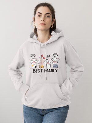 Women’s Best family Graphic Hoodie – Classic Fit | Stylish Winter Wear