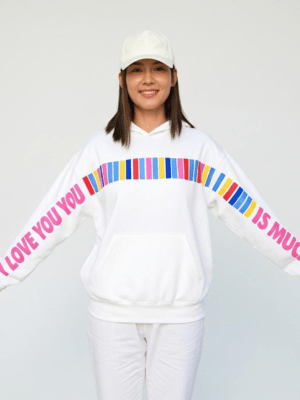 Women’s I LOVE YOU THIS MUCH Graphic Hoodie – Classic Fit | Stylish Winter Wear