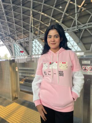 Three Kitties Ear Hoodie for Women – Cozy Winter Fashion