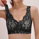 Large Size Maternity Seamless Bra with Lace Detailing – Comfortable Wireless Front Button Push-Up Bra with Removable Pads