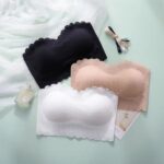 Women’s Strapless Tube Top Bra – Invisible Anti-Slip Crop Top Underwear with Beauty Back Design
