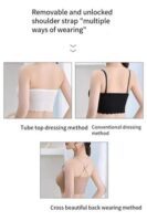 Women’s Strapless Tube Top Bra – Invisible Anti-Slip Crop Top Underwear with Beauty Back Design