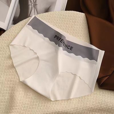 Seamless Thin Ice Silk Underpanties Soft Female Underwear Traceless Women's Panties Mid-rise Fashion Sports Intimates