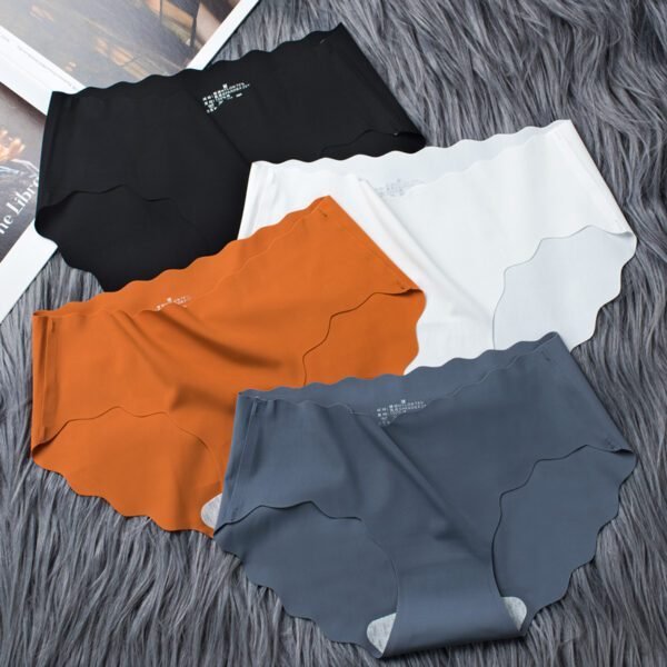 Women’s Ice Silk Traceless Ultra-Thin Mid-Waist Triangle Underwear – Soft, Breathable, and Comfortable Lingerie Briefs