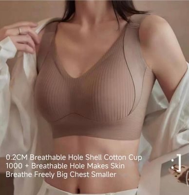 Women's Big Chest Seamless Anti-Sagging Bra Adjustable Full Cup Bra Comfortable Wireless Lingerie
