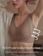 Women's Big Chest Seamless Anti-Sagging Bra Adjustable Full Cup Bra Comfortable Wireless Lingerie